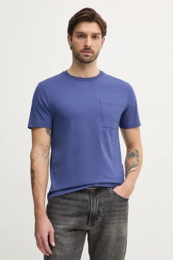 Bavlnené tričko United Colors of Benetton pánske, tmavomodrá farba, jednofarebné, 3BL0U10A8