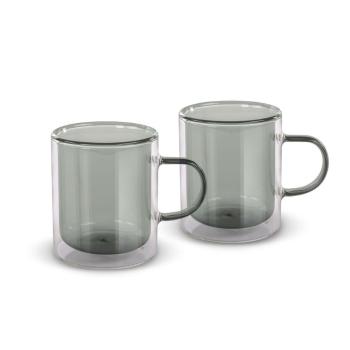 Lamart LT9121 2-dielna súprava pohárov na čajVaso, 350 ml, čierna