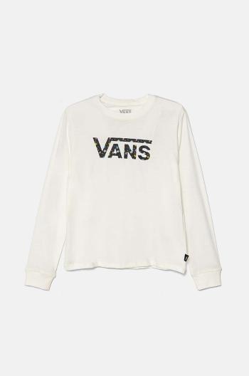 Detská bavlnená košeľa s dlhým rukávom Vans GR BLOOMER DROP béžová farba, VN000K97FS81