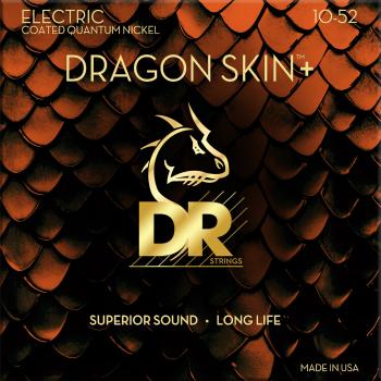 DR Strings Dragon Skin+ Coated Medium to Heavy 10-52 Struny pre elektrickú gitaru