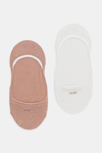 Ponožky Calvin Klein 2-pak dámske, ružová farba, 701218767
