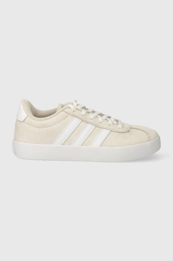 Detské tenisky adidas VL COURT 3.0 K béžová farba
