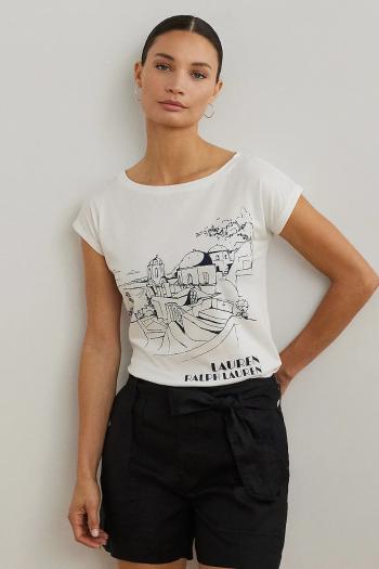 Tričko Lauren Ralph Lauren dámske, biela farba, 200971072