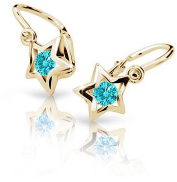 Cutie Jewellery Zlaté detské náušnice C1942-10-X-1 svetlo zelená