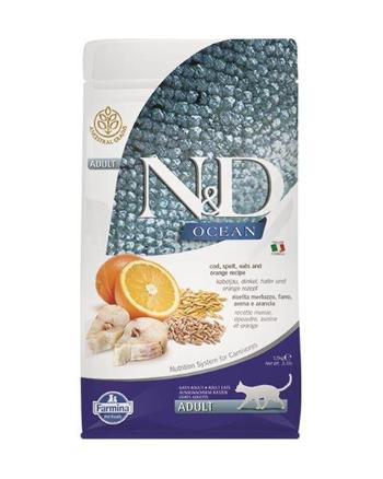 Farmina N&D cat OCEAN (AG) adult, codfish, spelt, oats & orange granule pre mačky 1,5kg