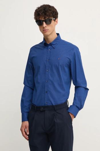 Košeľa Tommy Hilfiger pánska, tmavomodrá farba, slim, s golierom button-down, MW0MW36914