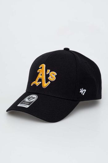 Šiltovka 47 brand OAKLAND ATHLETICS BLACK MLB čierna farba, s nášivkou