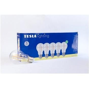 Tesla – LED žiarovka FILAMENT RETRO BULB E27, 7,2 W, 230 V, 806 lm, 25 000 h, 2 700 K teplá biela, 3 (BL277227-5PACK)