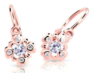 Cutie Diamonds Blyšťavé detské náušnice z ružového zlata s diamantmi C2253-10-10-X-4-D