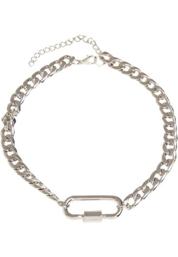 Urban Classics Fastener Necklace silver - UNI