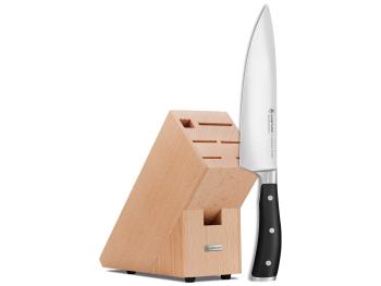 WÜSTHOF Nôž kuchársky Wüsthof CLASSIC IKON 20 cm 4596/20 + ZADARMO blok na nože svetlý