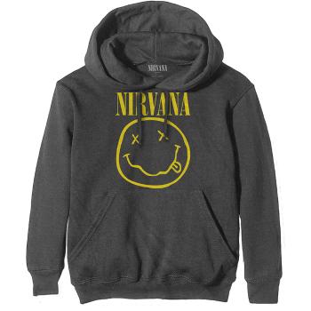 Nirvana mikina Yellow Smiley Šedá XL