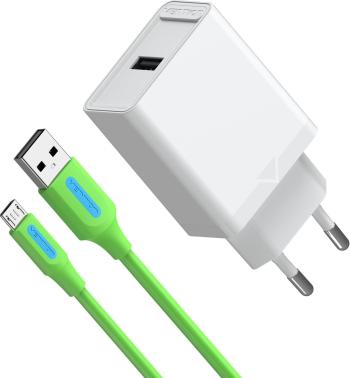 Töltő adapter Vention & Alza Charging Kit (12W + micro USB Cable 1m) Collaboration Type