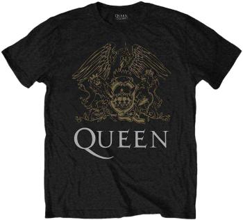 Queen Tričko Crest Unisex Black S