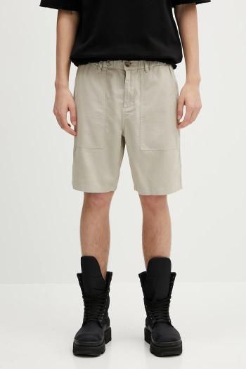 Šortky Barbour Barbour Natural Linen Blend Short béžová farba, MST0064