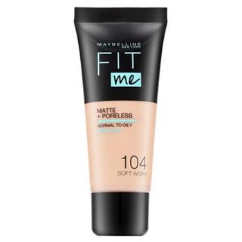 Maybelline Fit Me! Foundation Matte + Poreless folyékony make-up matt hatású 104 Soft Ivory 30 ml