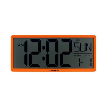 Digitálne hodiny Karlsson 6020OR oranžové, 35 cm