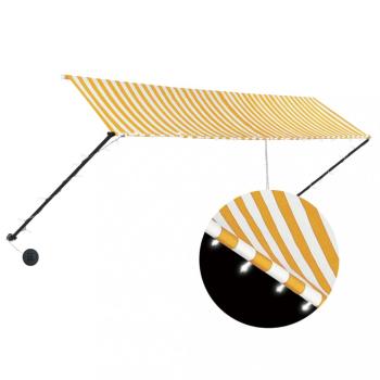 Zaťahovacia markíza s LED svetlom 300x150 cm Dekorhome