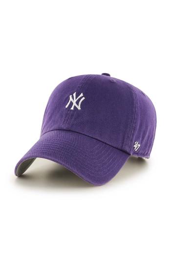 Bavlnená šiltovka 47 brand MLB New York Yankees fialová farba, s nášivkou, B-BSRNR17GWS-PP