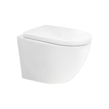 MEREO - WC závesné kapotované, Smart Flush RIMLESS, 490x370x360, keramické, vr. sedátka CSS115SN VSD82T2