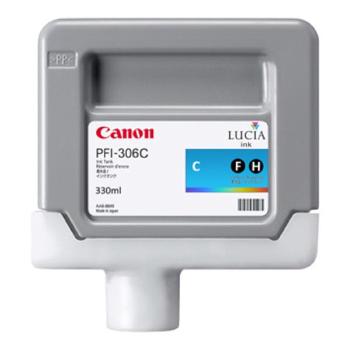CANON PFI-306 C - originálna cartridge, azúrová, 330ml