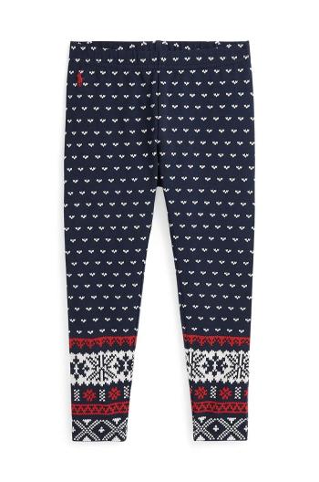 Detské legíny Polo Ralph Lauren čierna farba, vzorované, 312952795001