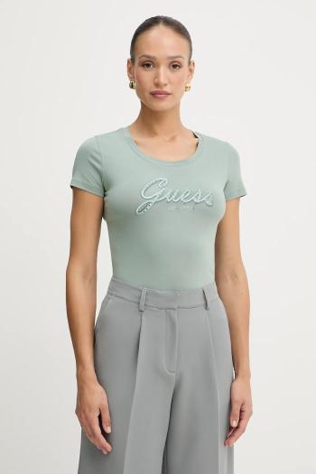 Tričko Guess dámske, zelená farba, W5YI46 J1314