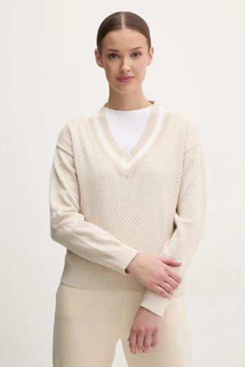 Bavlnený sveter Dkny dámsky, béžová farba, tenký, DP5R6017