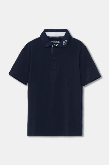 Detské polo tričko Lacoste tmavomodrá farba, jednofarebné, DJ7429