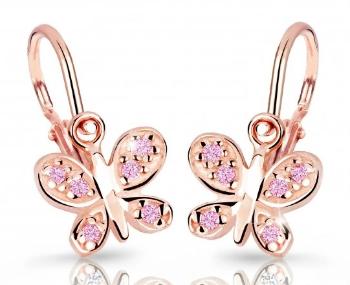 Cutie Jewellery Detské náušnice z ružového zlata C2748-10-X-4 ružová