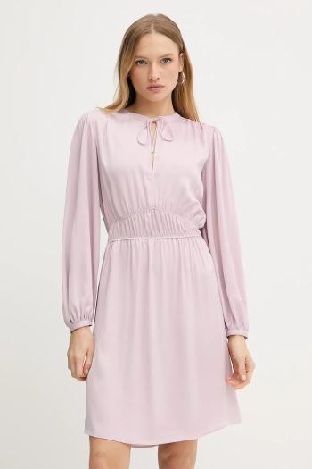 Šaty BOSS Orange ružová farba, mini, áčkový strih, 50544038
