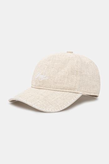 Šiltovka Drôle de Monsieur La Casquette Drule Lin béžová farba, jednofarebná, G-CP168-LI008-LBG