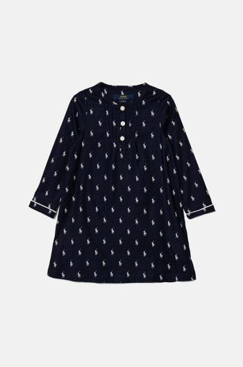 Detská bavlnená nočná košeľa Polo Ralph Lauren tmavomodrá farba, vzorovaná, 4P0197