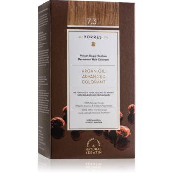 Korres Argan Oil permanentná farba na vlasy s arganovým olejom odtieň 7.3 Golden / Honey Blonde 50 ml