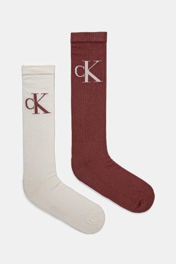 Ponožky Calvin Klein Jeans 2-pak pánske, ružová farba, 701228802