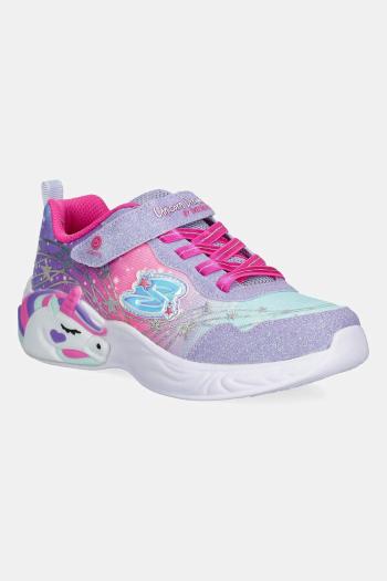 Detské tenisky Skechers UNICORN DREAMS fialová farba, 302299L