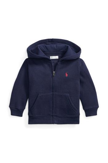 Detská mikina Polo Ralph Lauren tmavomodrá farba, s kapucňou, jednofarebná, 320547626001