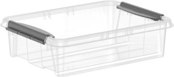 Tároló doboz Siguro Pro Box 8 l, 30×11,5×40 cm, átlátszó