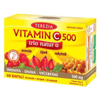 TEREZIA Vitamín C 500 mg trio natur+ 60 kapsúl