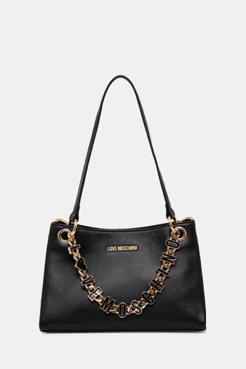 Kožená kabelka Love Moschino čierna farba, JC4073PP1