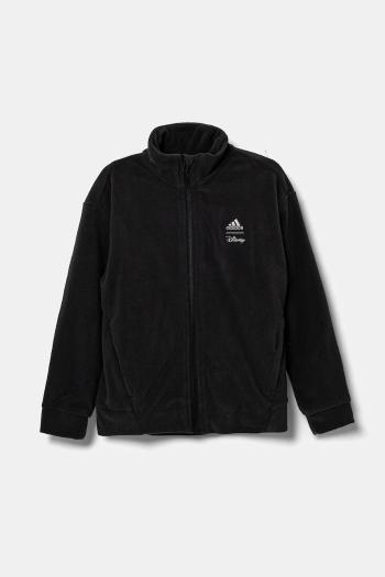 Detská fleecová mikina adidas LK DY MM WI TT šedá farba, s nášivkou, IW0675