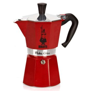 Bialetti 4943 Moka Express Kotyogós Kávéfőző 6 személyes, Piros