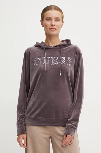 Mikina Guess COUTURE dámska, fialová farba, s kapucňou, V4RQ25 KBXI2