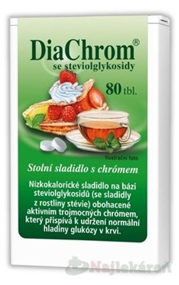 DiaChrom nízkokalorické sladidlo s glykozidmi steviolu 80 tbl