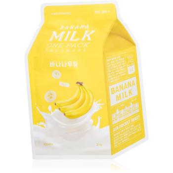 A’pieu One-Pack Milk Mask Banana vyživujúca plátienková maska 21 ml