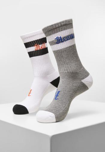 Mr. Tee Heaven Hell Socks 2-Pack grey/white - 43–46