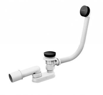 RAVAK - Odtokové systémy Vaňová odtoková a prepadová súprava, dĺžka 570 mm, ClickClack, matná čierna X01746