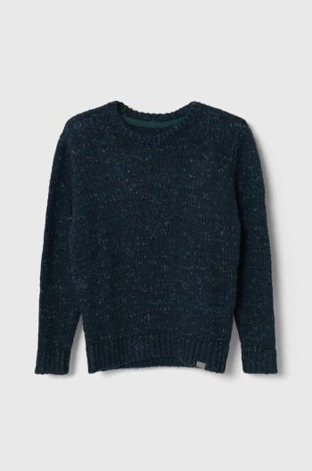 Detský sveter Abercrombie & Fitch zelená farba, teplý