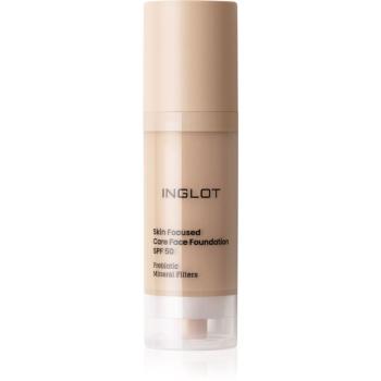 Inglot Skin Focused Care Face Foundation SPF 50 krycí make-up SPF 50 odtieň 303 Porcelain Beige 30 ml