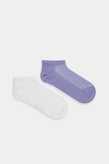 Ponožky Calvin Klein Jeans 2-pak dámske, fialová farba, 701231403